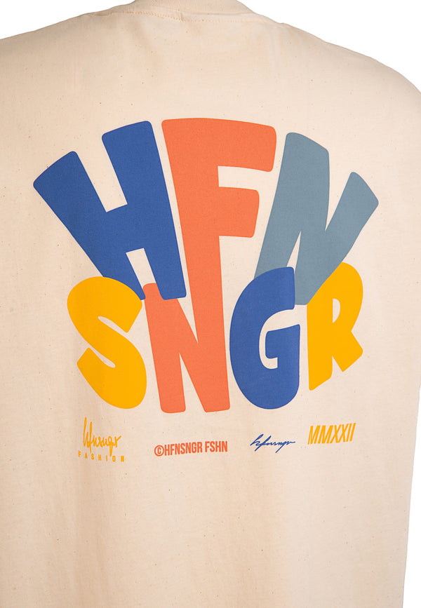 COLORS OF HFNSNGR Oversized Tee Natural Unisex