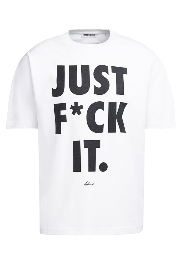 JUST Loose Fit Tee White Unisex