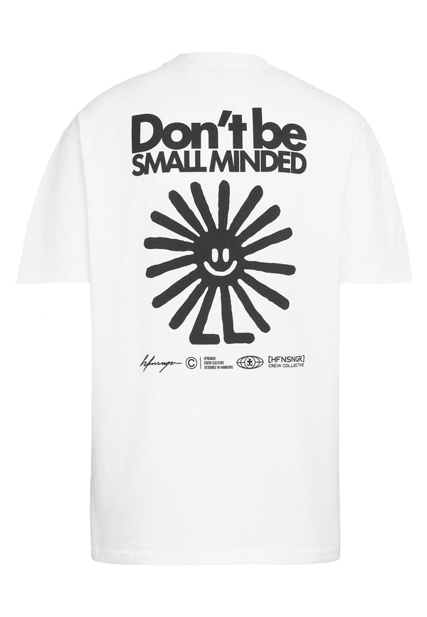 SMALL MINDED Loose Fit Tee White Unisex