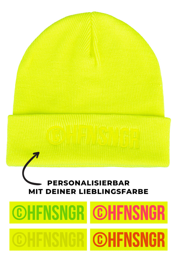 YOUR FLASH Beanie Fluorescent Yellow